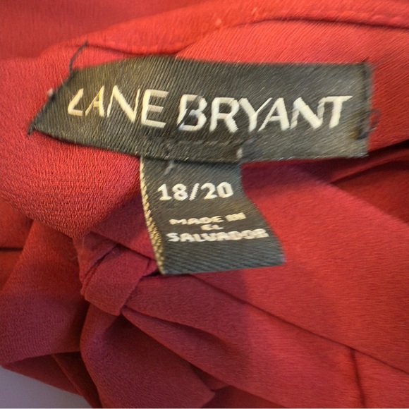 Lane Bryant - cranberry butterfly sleeve  top with tie back - women’s size 18/20 - Picture 5 of 5
